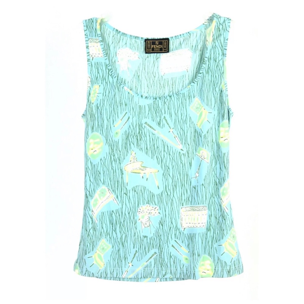 Vintage Fendi Blue Home Decor Tank